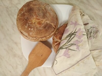 Пеку домашний хлеб на кефире (без дрожжей)