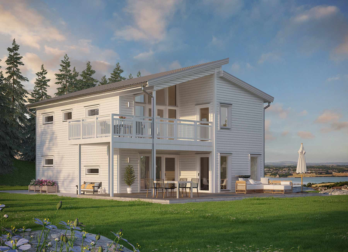 Так будет выглядеть ваш домик в солнечный летний день