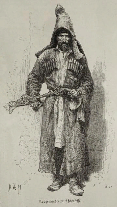 Ausgemanderter Tscherkesse (мухаджир черкес). Globus №26. 1874 г. Braunschweig. 