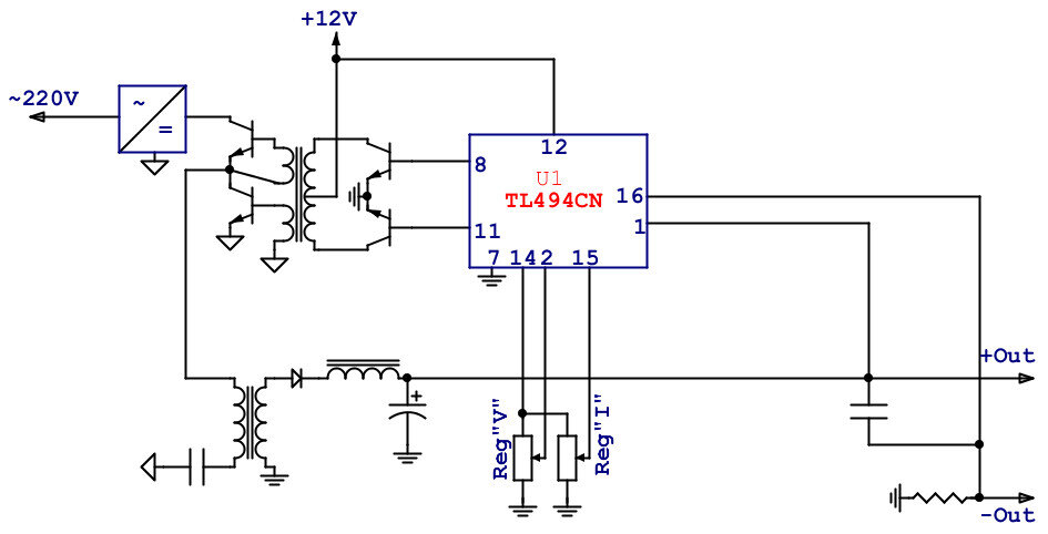 Схема итальянца tl494