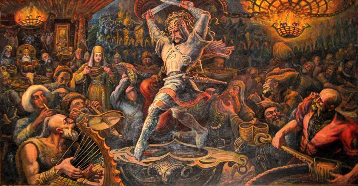 Нартский эпос. Художник М. Туганов