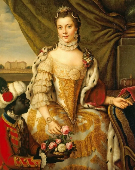 Принцесса Шарлотта на портрете Иоганна Георга Цисениса (ок. 1761 год)