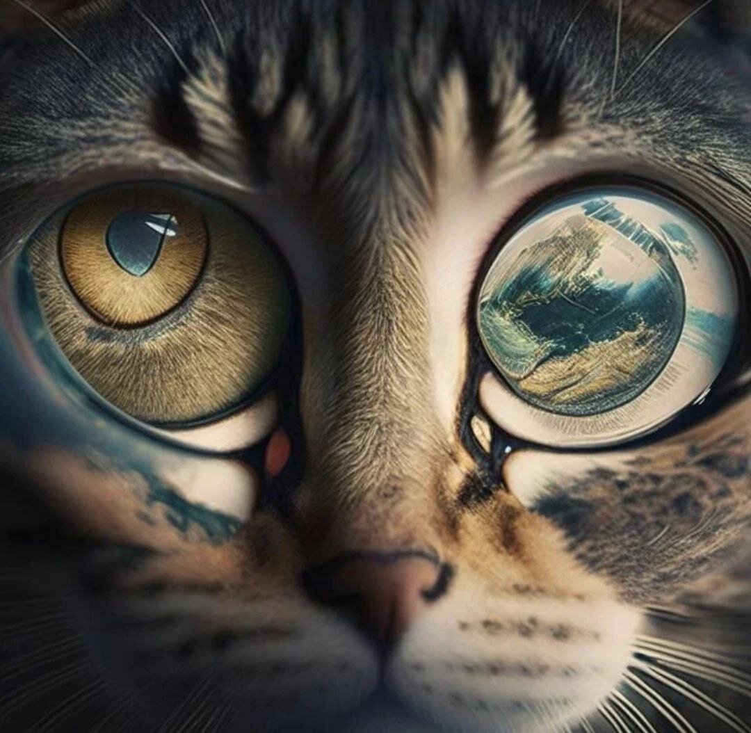 Странный и необычный котенок