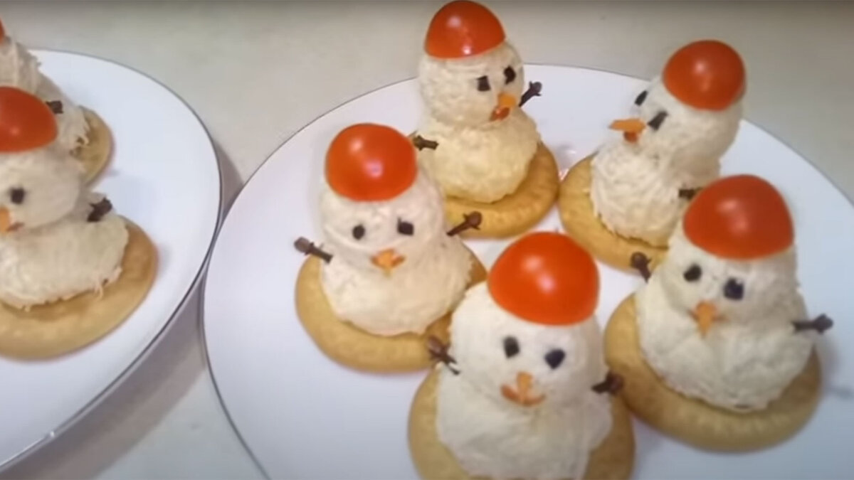 закуски "Снеговики"