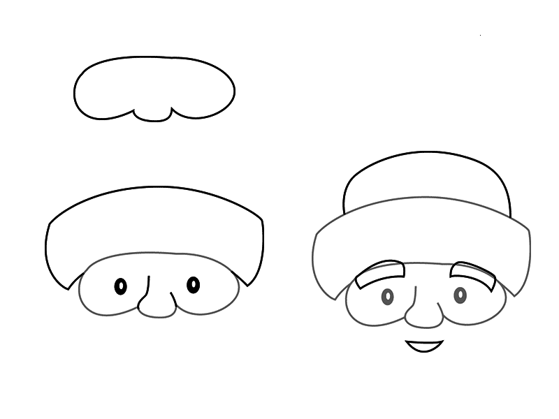 Лицо и шапка Деда Мороза