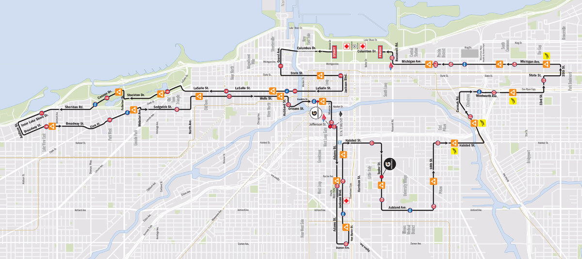 Маршрут Чикагского марафона