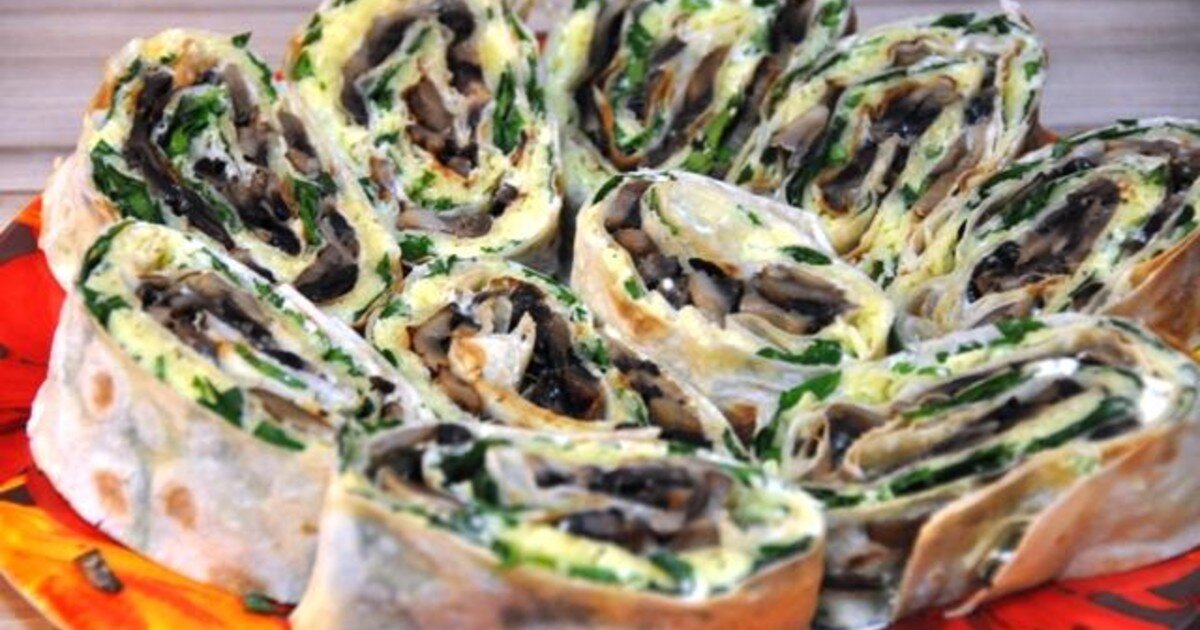 Рулетики с грибами