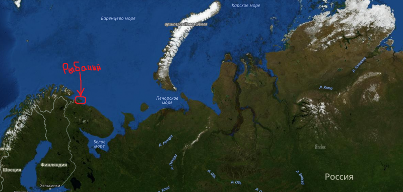 
п-ва Средний и Рыбачий