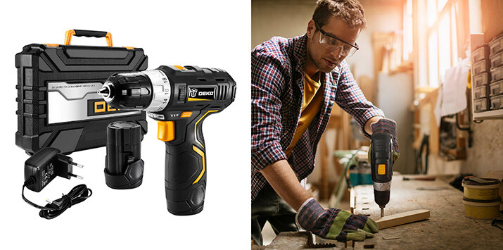 Шуруповерт на литиевом аккумуляторе DEKO GCD12DU3