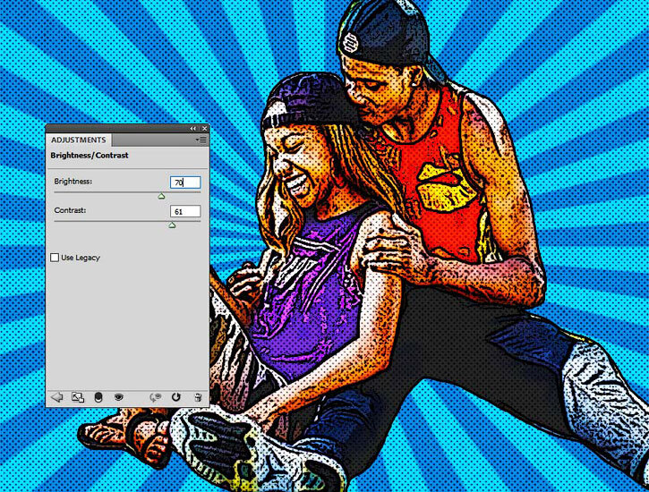Обработка в стиле комиксов в Фотошоп