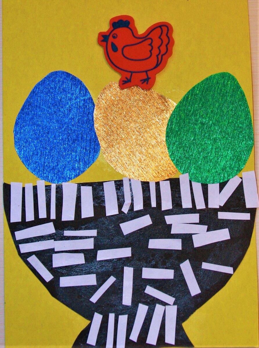 Открытка к Пасхе своими руками с ребенком 4 лет