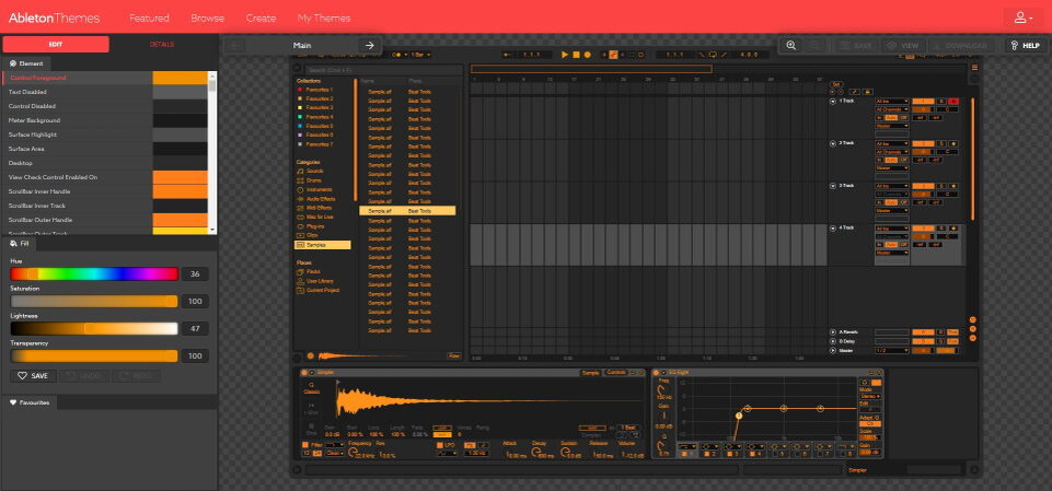 Конструктор тем Ableton Themes