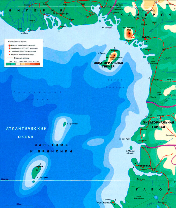 Карта экваториальной гвинеи на русском языке. Биафра Габес залив. Биафра Габес залив на карте. Залив Биафра на карте Африки. Гвинейский залив на карте.