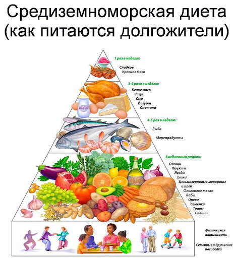 Средиземноморская пирамида питания 