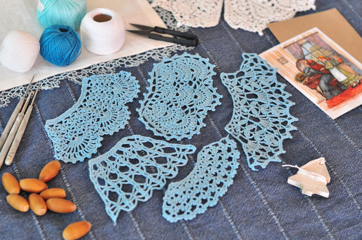 Образцы узоров для воротничков