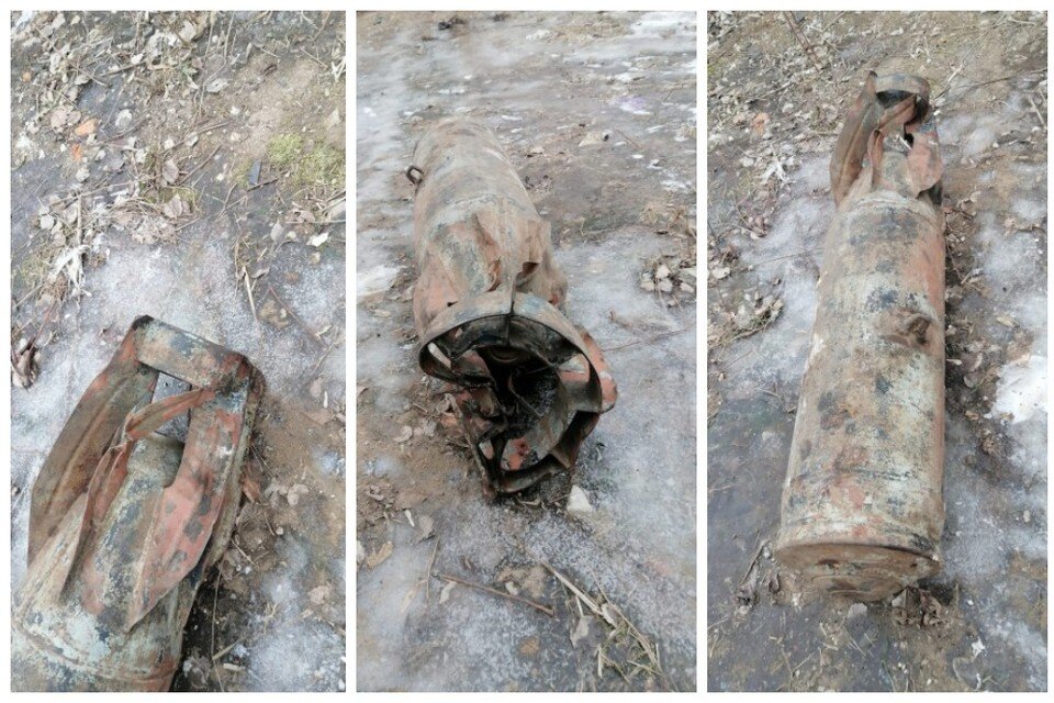     Авиабомбу времен Великой Отечественной войны обнаружили в Рязани в районе Южного промузла. Фото: Росгвардия Рязанской области.