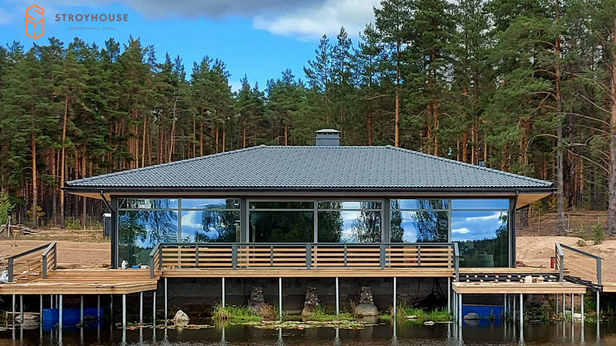 Беседка в стиле Райта. «Строй Хауз» 