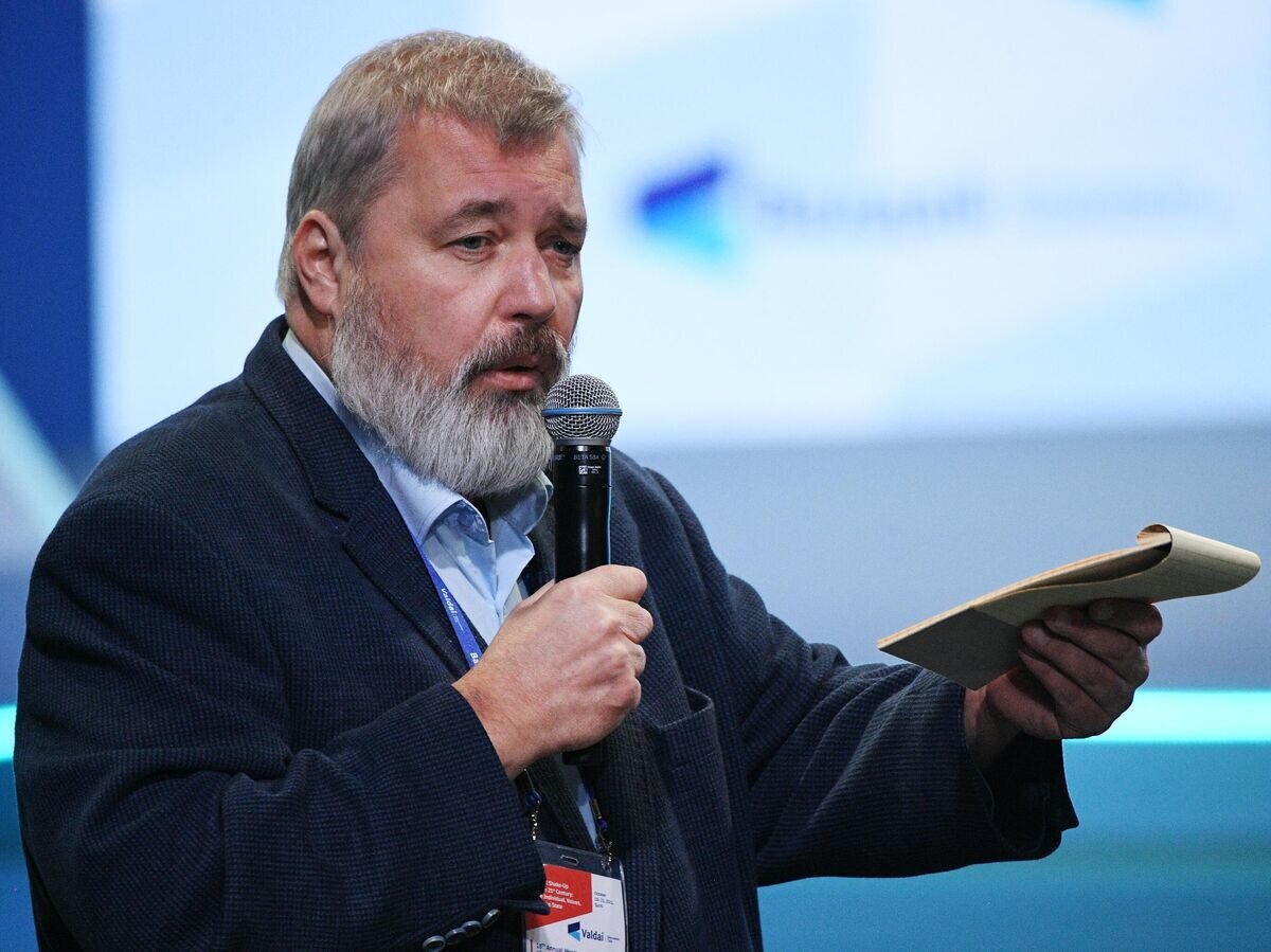    Главный редактор "Новой газеты" Дмитрий Муратов на пленарной сессии XVIII ежегодного заседания Международного дискуссионного клуба "Валдай"© РИА Новости / Максим Блинов