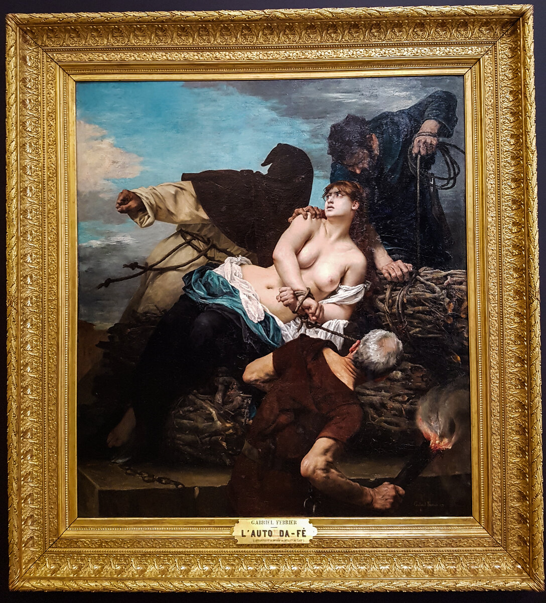 Scène de l'Inquisition en Espagne