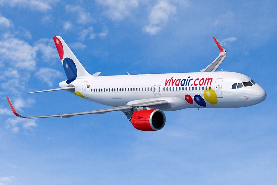 Что будет: Airbus A320neo в ливрее авиакомпании Viva Air Peru с двигателями CFM LEAP 1A, рендер с сайта Airbus