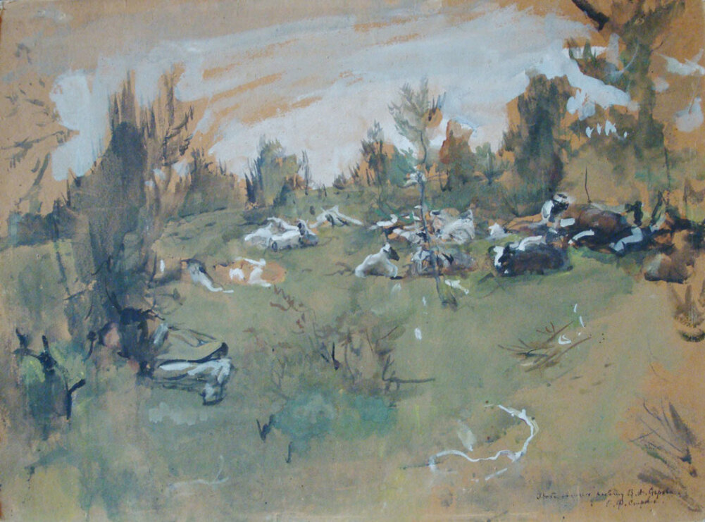 Стадо. Домотканово. Валентин Александрович Серов, 1890-е