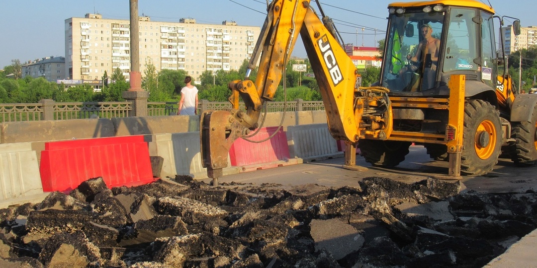 Что показал первый день ремонта байновского моста. Фото.