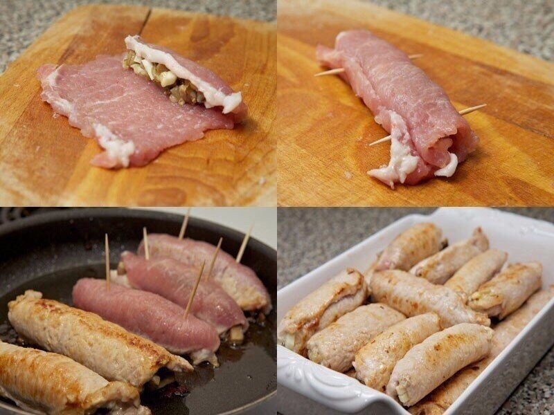 Мясные рулетики рецепты с фото пошагово