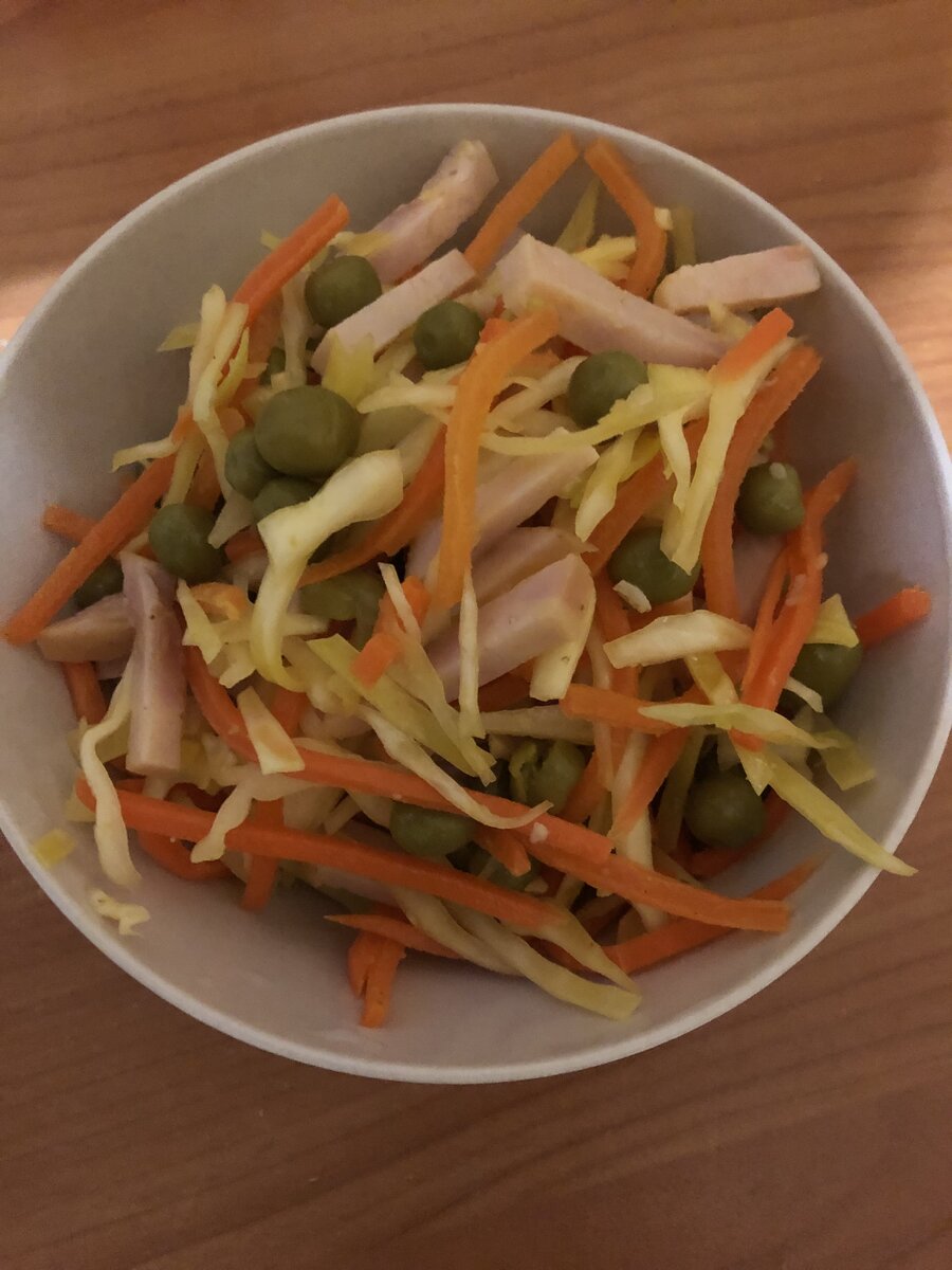 Вот так выглядит салат без заправки