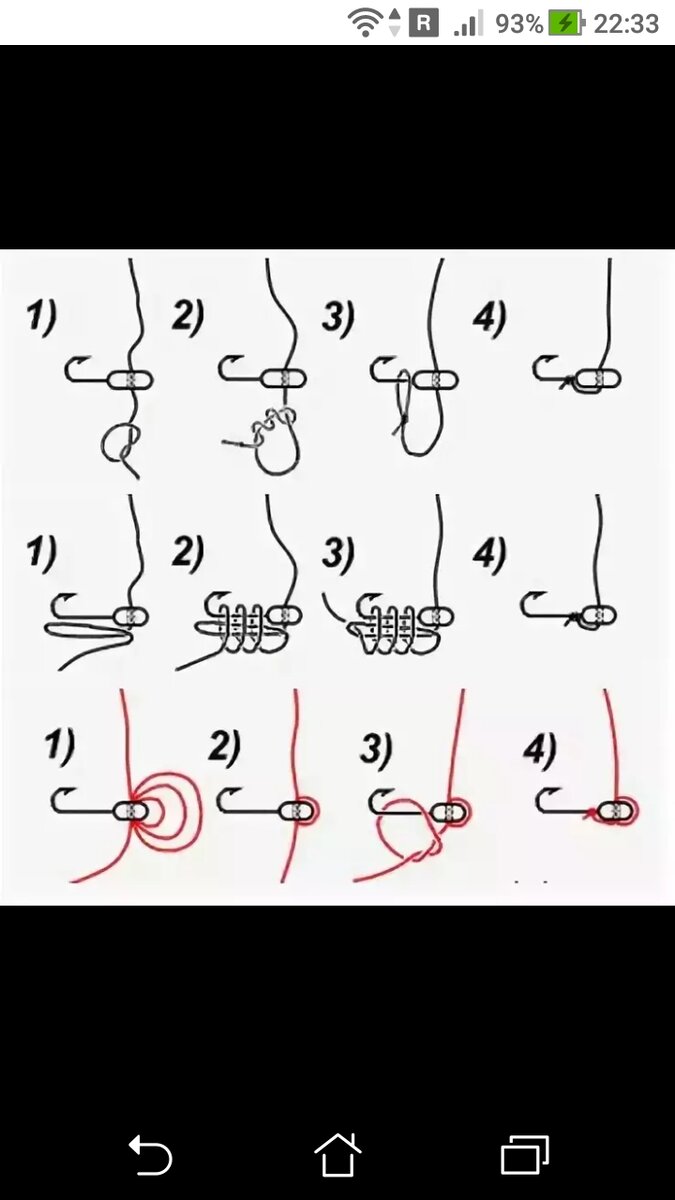 фото рисунок три узла для мормышки, вязать узел на мормышку для зимней рыбалки