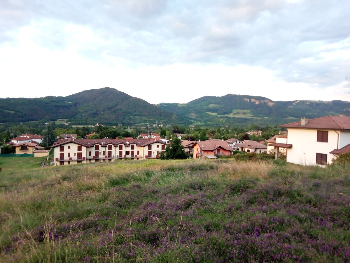 Вид с холма на деревню