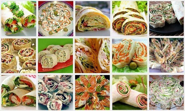 Начинки для рулетов из лаваша