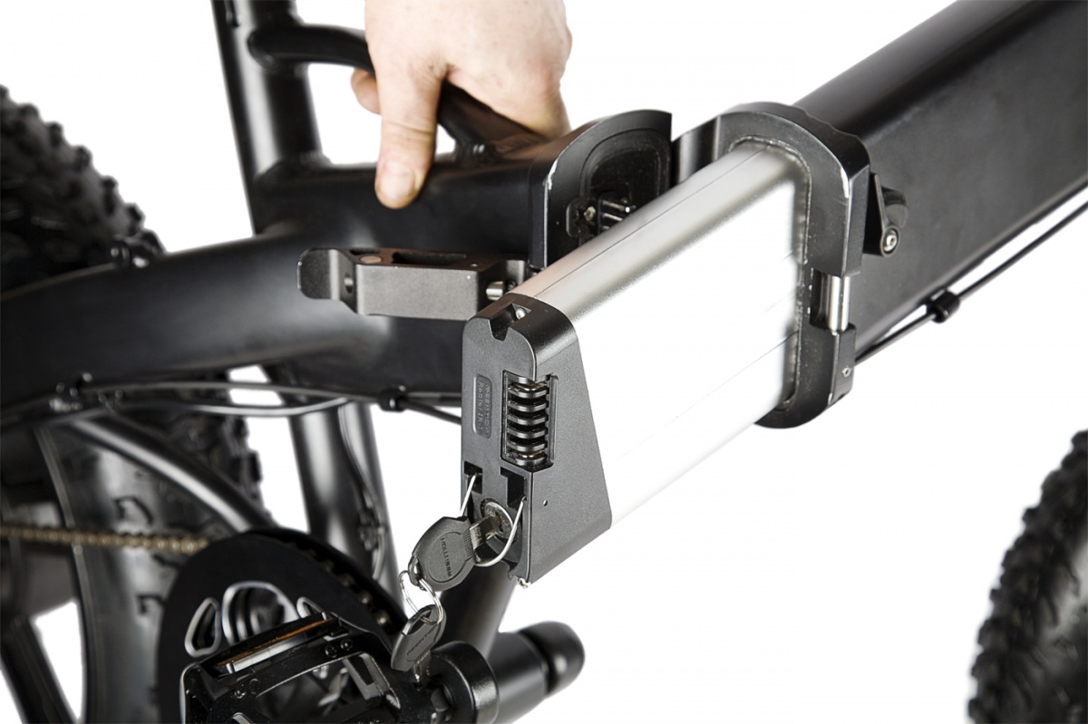 АКБ может быть установлена в раме электровелосипеда.