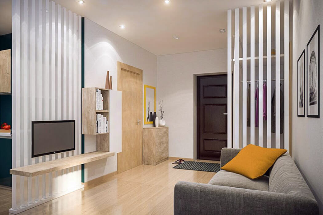 Легкие перегородки из деревянного бруса.