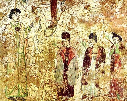 Пальмовое (Вербное) воскресенье. Фреска из христианской церкви уйгурского города Кочо, IX век.