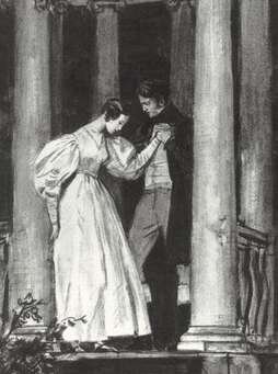 Фото 2.  Дубровский и Мария. Художник Д. Шмаринов. Источник - sochinenie-na-5.ru