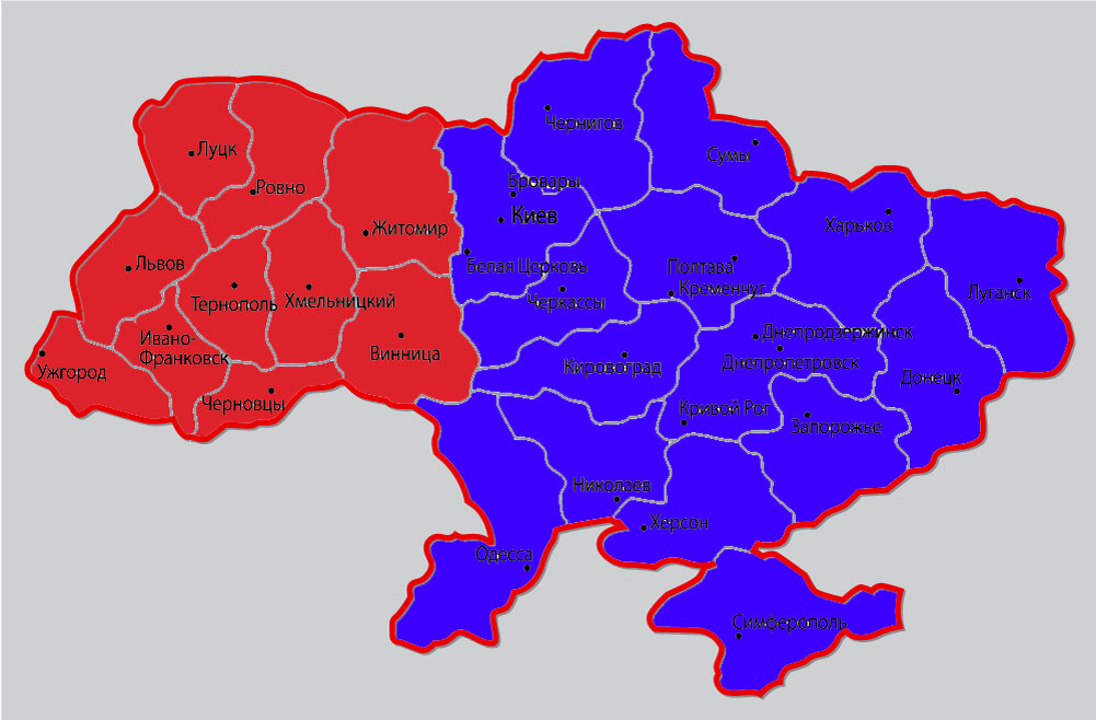 Пол карта украины