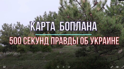 500 секунд правды об Украине: Карта Боплана