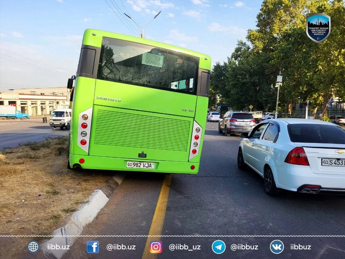 В Ташкенте произошло ДТП с участием автобуса и двух авто. Четыре человека  были госпитализированы | Новости Узбекистана Podrobno.uz | Дзен