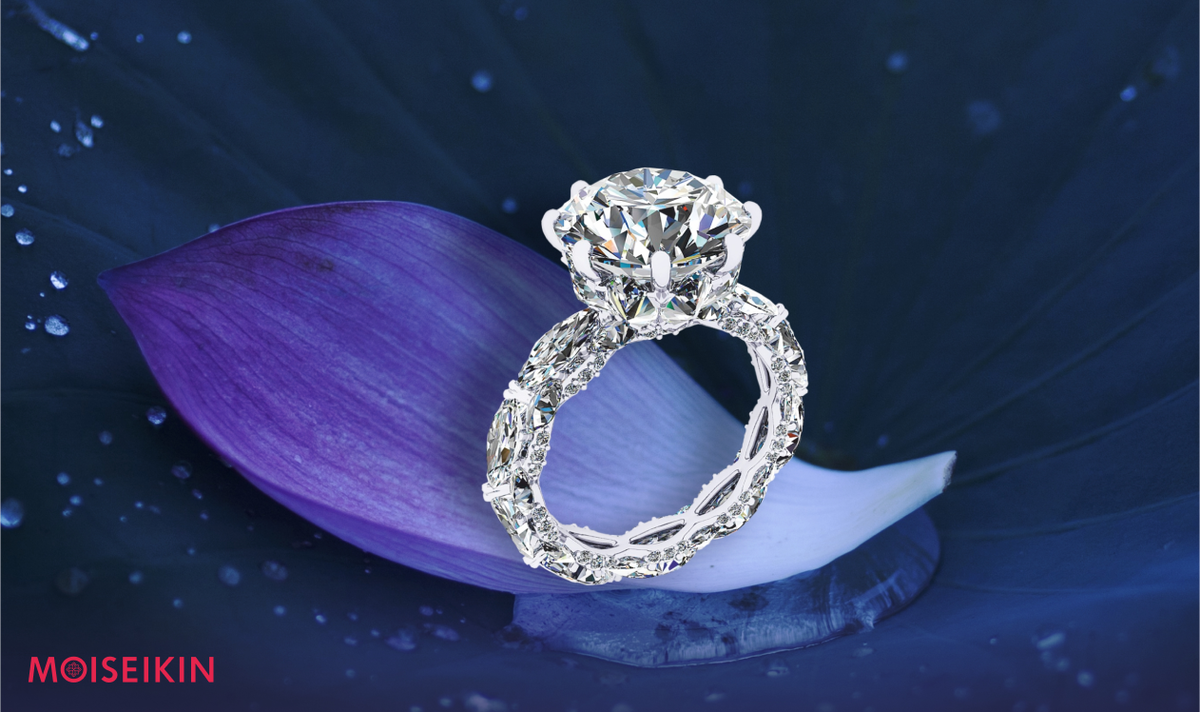 Кольцо из коллекции "Гармония воды" ЮД MOISEIKIN 