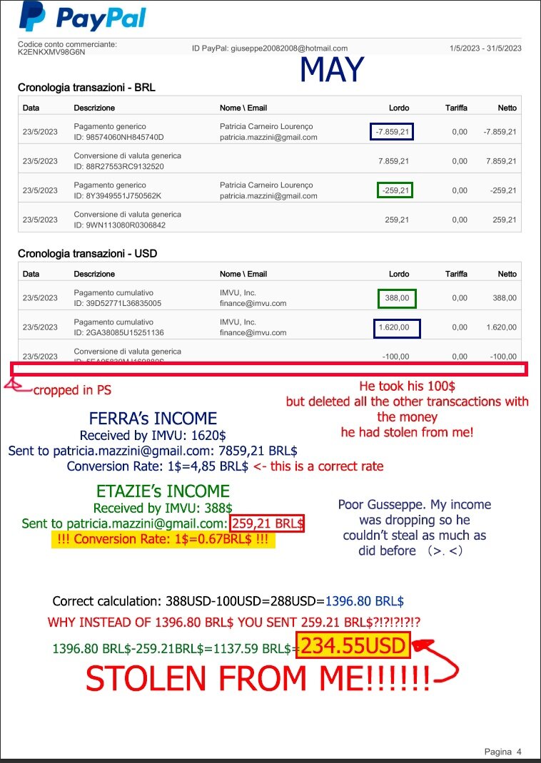 This is a sample of my first calculations. I still do not understand why she/he/they would transfer the ripped amount of my money this way.

