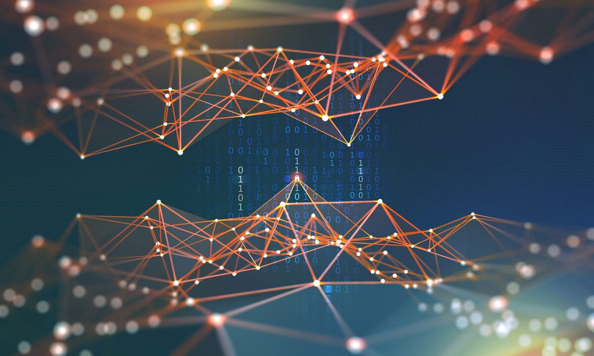 Арт представление нейросети.