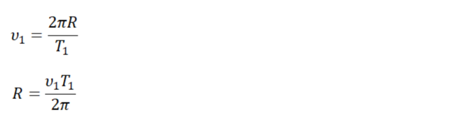 Радиус через скорость и период