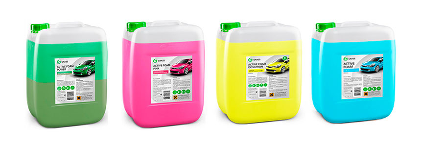 Автомобильные шампуни Active Foam от компании GRASS