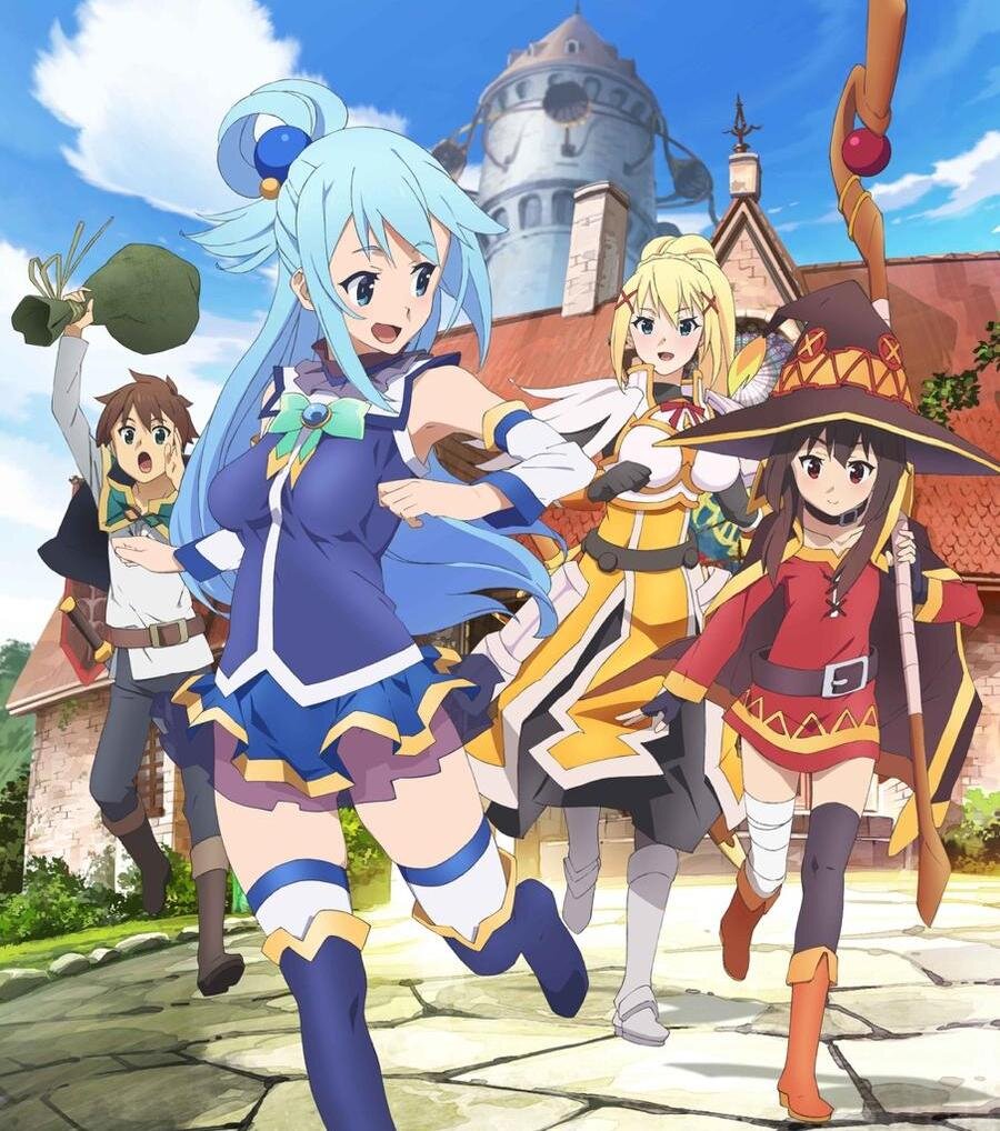 "Konosuba" - пример гарема,который достойно смотрится на фоне остального