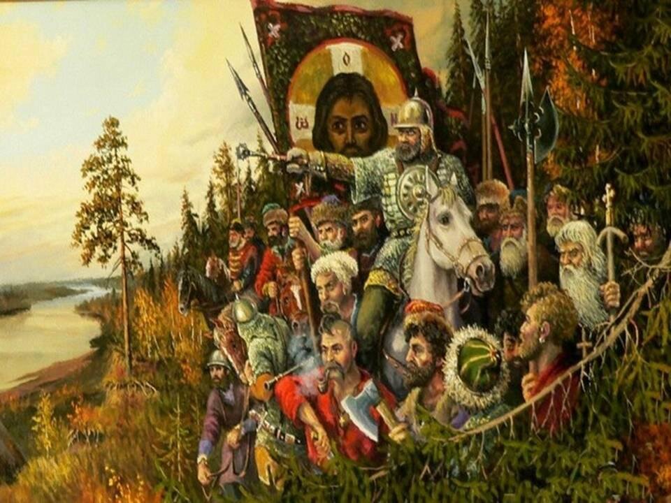 Поход ермака в сибирь картина
