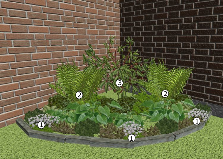 Угловая клумба. Угловая клумба. Угловая цветочная тумба на даче. Угловая клумба у забора в тени. Угловая клумба.