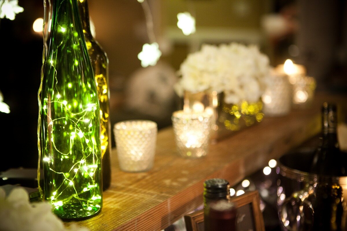 Гирлянда из бутылок своими руками