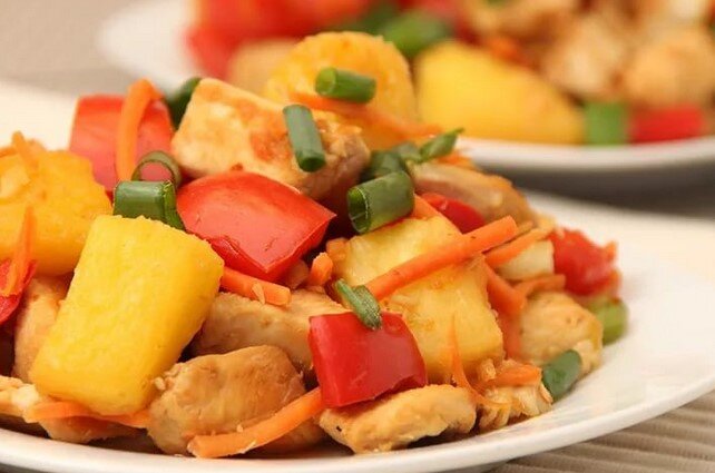 Курица с овощами