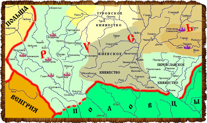 Киевское княжество карта