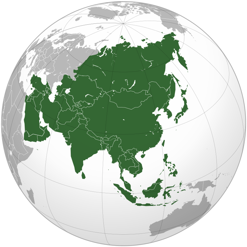 На Азию приходится 79% материка Евразия
